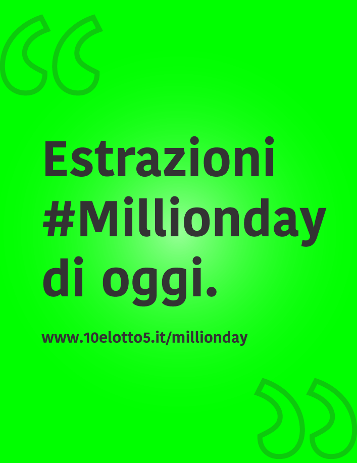 Risultati Millionday 27/08/2019