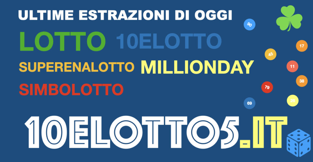 Estrazioni del Lotto e Supernalotto,10elotto e Simbolotto di Sabato 13 Febbraio 2021