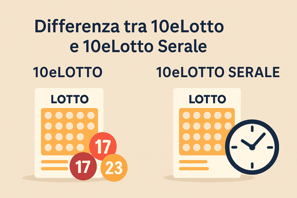 10eLotto e 10eLotto Serale: quali sono le differenze tra le due estrazioni