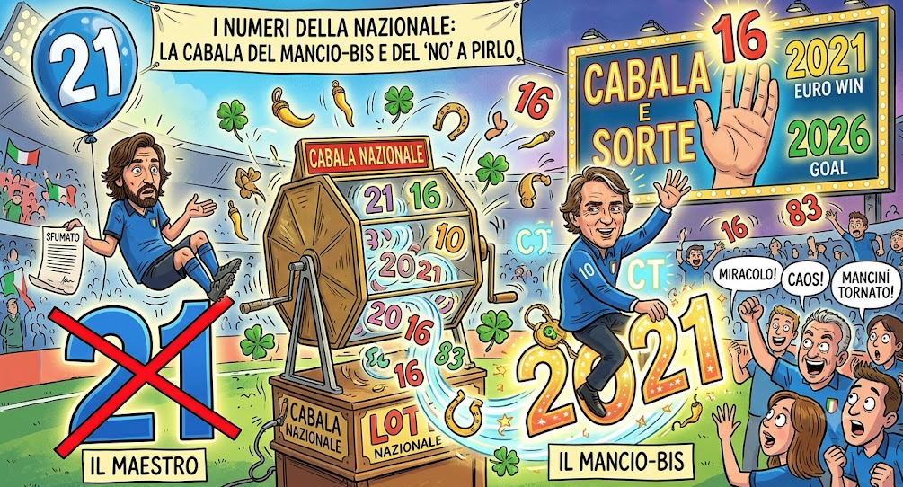 I numeri della Nazionale: la cabala del Mancio-bis e del “No” a Pirlo
